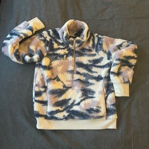Athleta Girl Fleece Pullover Sherpa Half Zip